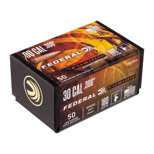 30 CALIBER (0.308'') 180GR BONDED SOFT POINT 50/BOX