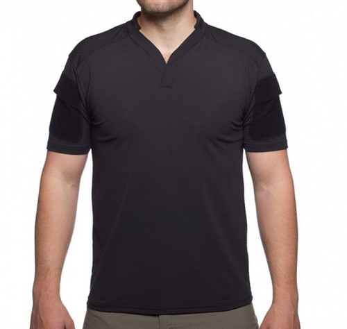 BOSS RUGBY SHIRT SHORT SLEEVE BLACK LG