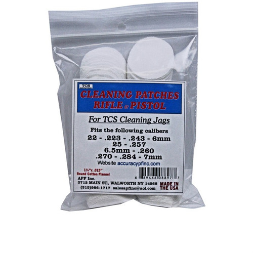 TCS CLEANING PATCHES 22 CALIBER - 7MM