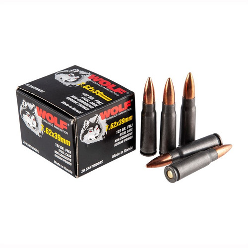 7.62X39MM 122GR FMJ BIMETAL CASE 20/BOX