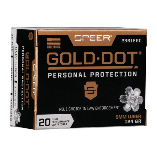 SPR GOLD DOT 9MM 124GR HP 20/200