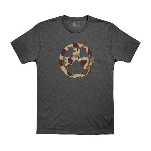 RAIDER CAMO ICON T-SHIRT CHARCOAL SMALL