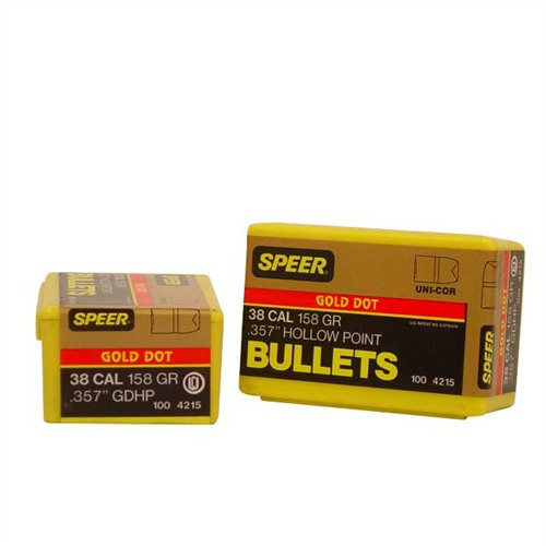 SPEER BULLET .38 .357 158GR GD HP