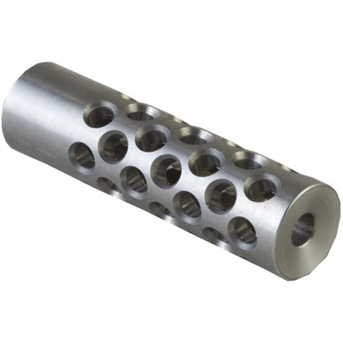 #2 MUZZLE BRAKE 22 CALIBER 9/16-24 SS SILVER