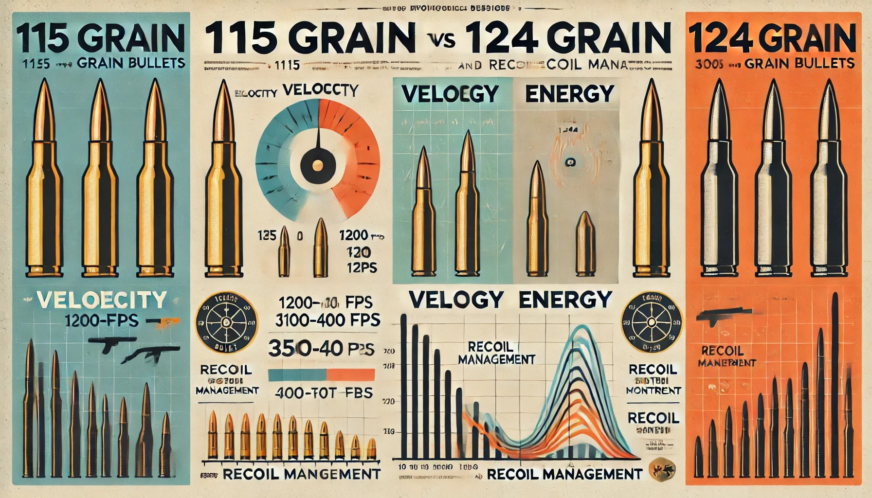 What Is the Difference Between 115 Grain and 124 Grain 9mm Ammo?