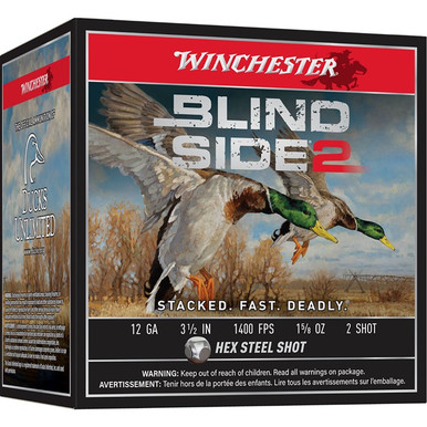 ND SIDE 2 12 GAUGE 3.5 1-5/8OZ #2 STEEL SHOT 25/BOX Ammo