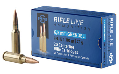  6.5 GRENDEL 110GR FMJBT 20/BOX Ammo