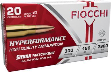 D 10BX/CSFIOCCHI 300 WIN MAG 190GR HPBT Ammo