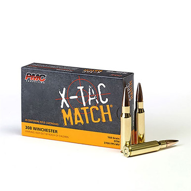  XTACM 308WIN 168GR OTM BT 20/BOX Ammo