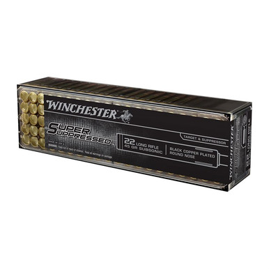 SUPER SUPPRESSED 22 LR 45GR COPPER PLATED ROUND NOSE 100/BOX ER SUPPRESSED 22 LR 45GR COPPER PLATED ROUND NOSE 100/BOX Ammo