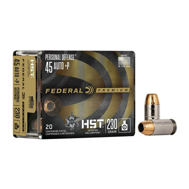 ACP P 230GR HST JACKETED HOLLOW POINT 20/BOX Ammo