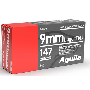 ILA 9MM FMJ FLAT POINT 147GR 50BX Ammo