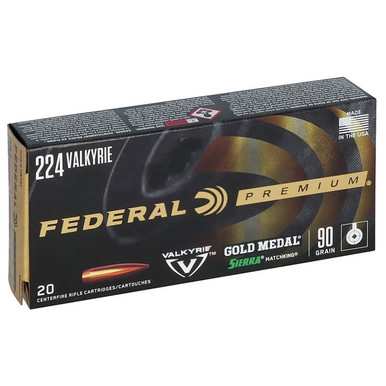  VALKYRIE 90GR SIERRA MATCHKING BTHP 20/BOX Ammo