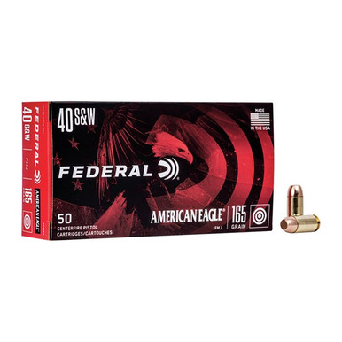  AM EAGLE 40S&W 165GR FMJ 50/BOX Ammo