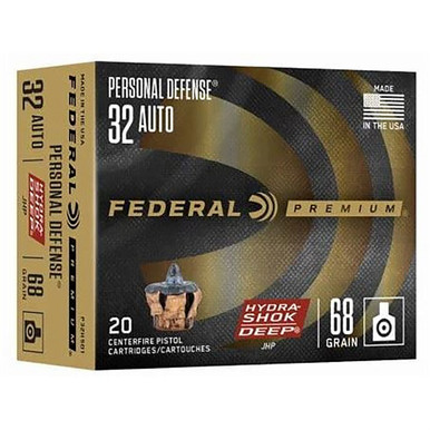  HYDRA SHOK 32ACP 68GR JHP 20/Box Ammo
