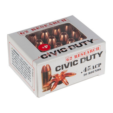 G2R CIVIC DUTY 45ACP 164GR 20/BOX CIVIC DUTY 45ACP 164GR 20/BOX Ammo