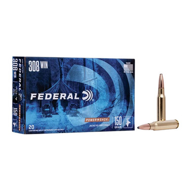  PWRSHK 308WN 150GR SP 20/Box Ammo