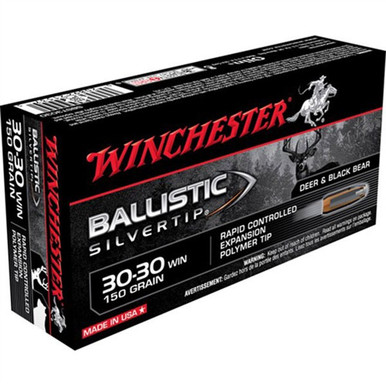 30 WINCHESTER 150GR BALLISTIC SILVERTIP 20/BOX Ammo