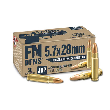 Shop FN America Personal Defense 5.7x28mm 30gr JHP Handgun Ammo 50RD Box p FN America Personal Defense 5.7x28mm 30gr JHP Handgun 50RD Box Ammo
