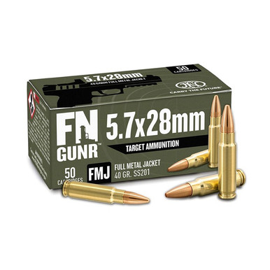 America 5.7x28mm 40gr FMJ Gunr Target Reliable Practice 50 Rounds Ammo