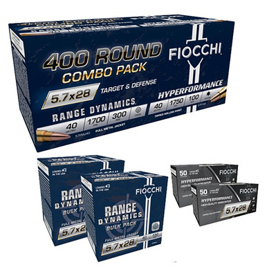 cchi 5.7x28mm 400 Round Combo Pack Range Dynamics & Hyperformance Ammo