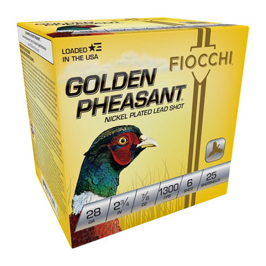 DEN PHEASANT 28GA 2-3/4 7/8OZ #6 NICKEL PLATE SHOT 25/BX Ammo