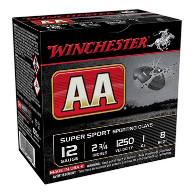 WIN AA SPR SPT 12GA 2-3/4 #8 25/Box  AA SPR SPT 12GA 2-3/4 #8 25/Box Ammo