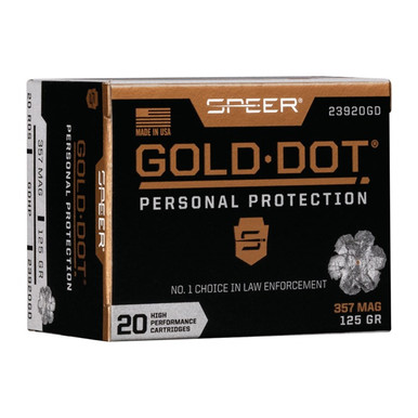  GOLD DOT 357MAG 125GR HP 20/Box Ammo