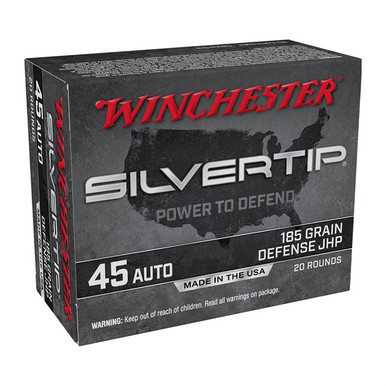  SILVERTIP 45ACP 185GR HP 20/200 Ammo