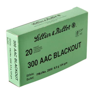  300BLK 124GR FMJ 20/BOX Ammo