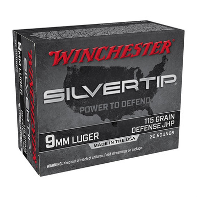  SILVERTIP 9MM 115GR HP 20/Box Ammo