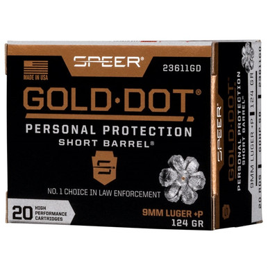  GOLD DOT 9MM P 124G HP SB 20/Box Ammo