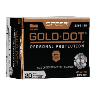  GOLD DOT 45ACP 185GR HP 20/Box Ammo