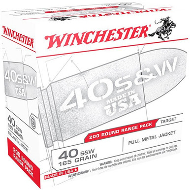  WHITE BOX 40 S&W 165GR FULL METAL JACKET 200/BOX Ammo