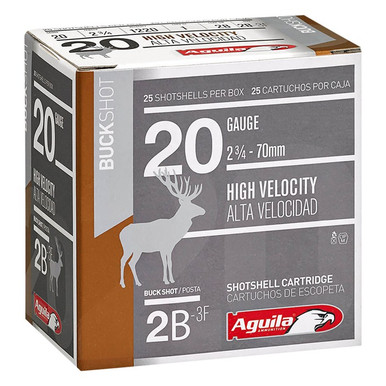 GAUGE 2-3/4 1OZ 2 BUCK 25/BOX Ammo