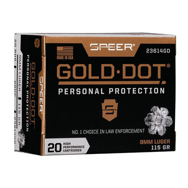 SUPER CARRY 115GR GOLD DOT HOLLOW POINT 20/BOX Ammo
