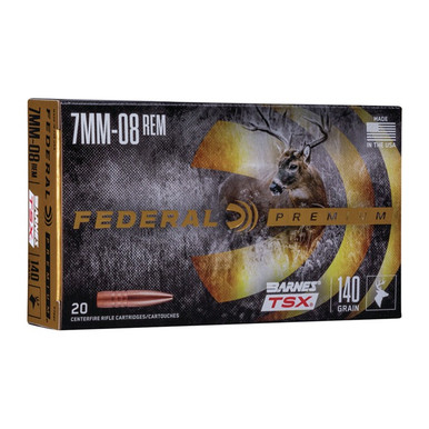 -08 REMINGTON 140GR BARNES TSX 20/BOX Ammo