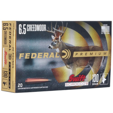  CREEDMOOR 130GR SCIROCCO II 20/BOX Ammo