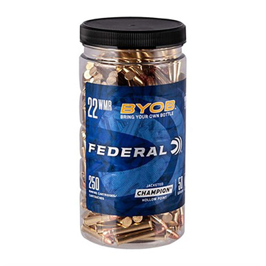 FED CHAMP 22WMR 50GR JHP 250CT BYOB CHAMP 22WMR 50GR JHP 250CT BYOB Ammo