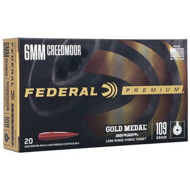  GLD MDL 6MM 109GR LRT 20/Box Ammo