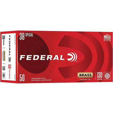  CHAMP 38SPL 130GR FMJ 50/BOX Ammo