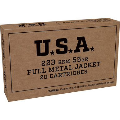  REMINGTON 55GR FULL METAL JACKET 20/BOX Winchester Ammunition Ammo