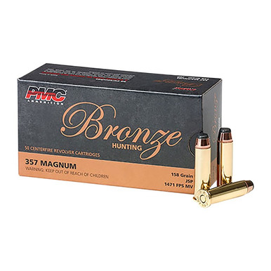  Ammunition 357 MAGNUM 158Grain JACKETED SOFT POINT 50 Rounds Per Box Ammo