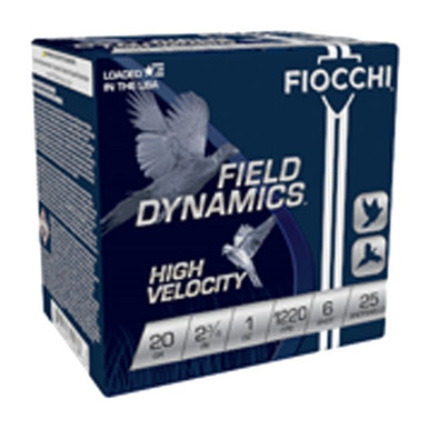 GAUGE 2-3/4 1 OZ #6 SHOT 25/BOX Fiocchi Ammunition Ammo