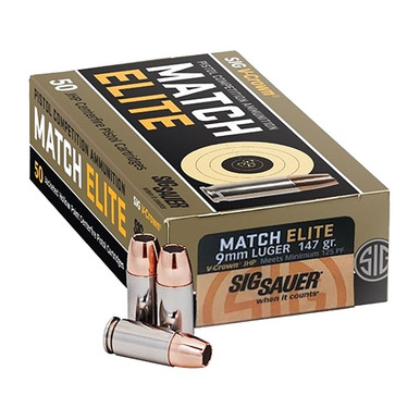  LUGER 147GR JACKETED HOLLOW POINT 50/BOX Sig Sauer Inc. Ammo