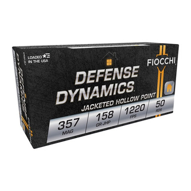  MAGNUM 158GR JACKETED HOLLOW POINT 50/BOX Fiocchi Ammunition Ammo