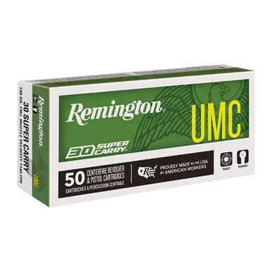 30 SUPER CARRY 100GR FULL METAL JACKET 50/BOX Remington SUPER CARRY 100GR FULL METAL JACKET 50/BOX Remington Ammo
