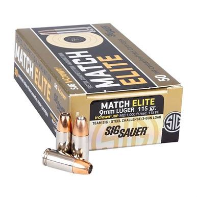 LUGER 115GR JACKETED HOLLOW POINT 50/BOX Sig Sauer Inc. Ammo