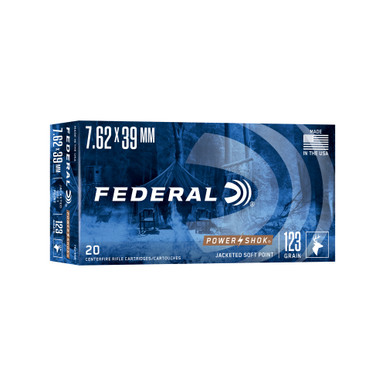 eral PowerShok 7.62X39 123 Grain Soft Point 20 Round Box 76239B Ammo