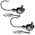 Big Sky Silver Black Splash Hecla Hammer jig on white background showing silver and black baitfish profile